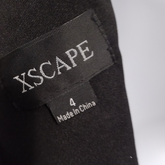 Xscape Crochet Lace Column Gown - Picture 6 of 8